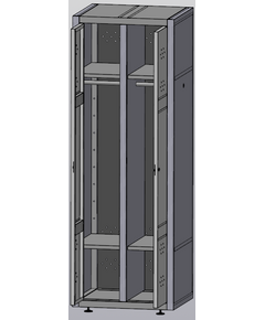 Шкаф для одежды и хоз инвентаря RESTOINOX ШРОН-22-6/5 600x500x1750 мм