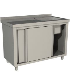 Стол производственный купе RESTOINOX СПЗК1М-14/6-БП 1400x600x850 мм