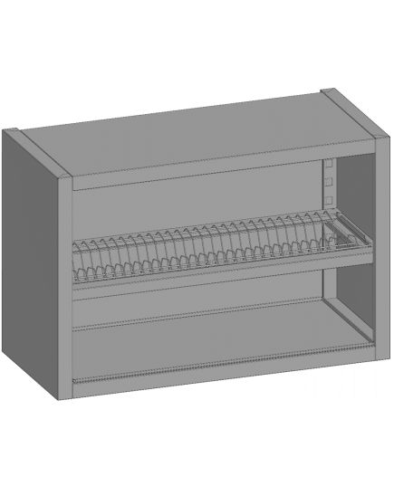 Полка навесная открытая RESTOINOX ПНО-Т-8/4 800x400x600 мм